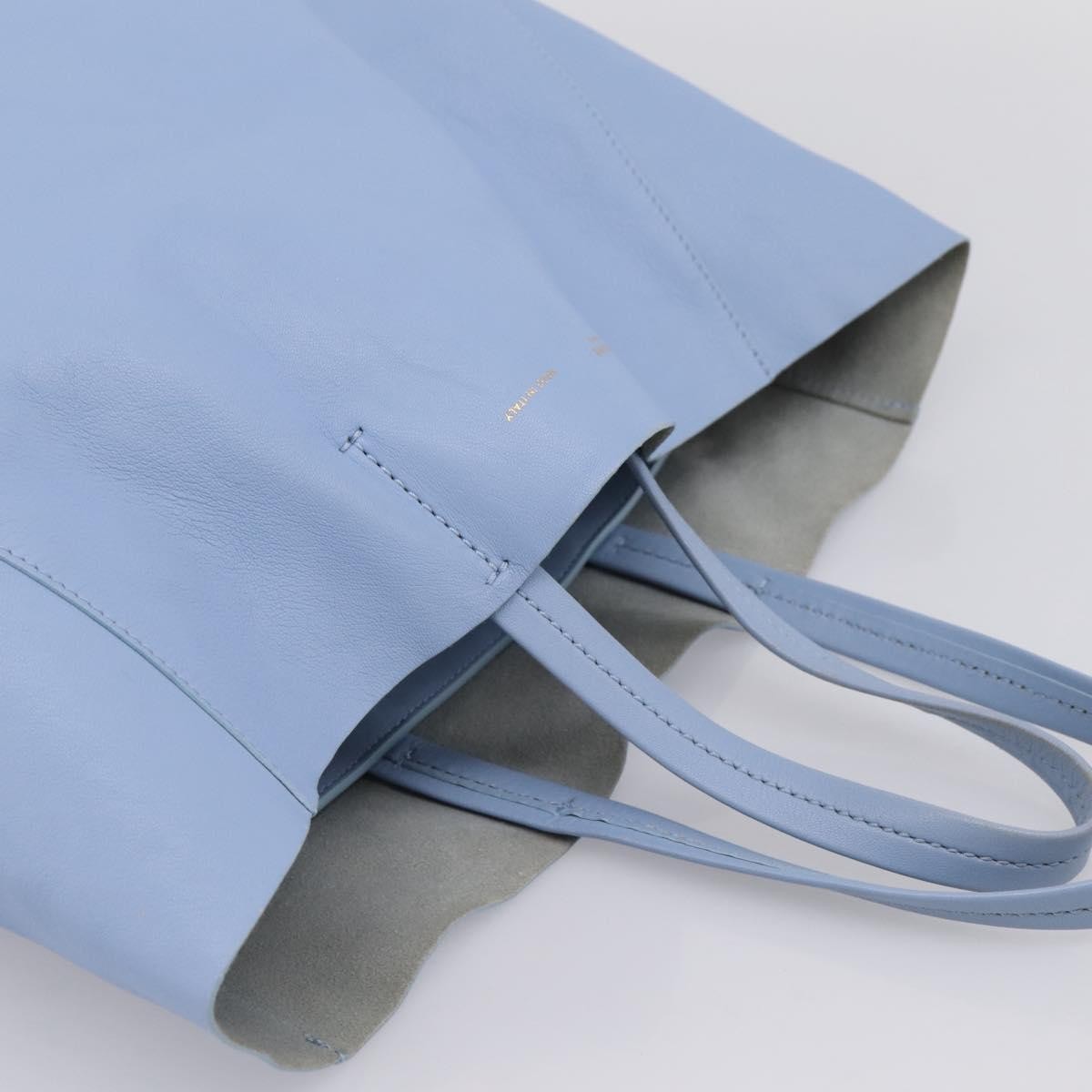 Celine Vertical Bi-Cabas Tote Leather, Blue, Leather, Tote Bag