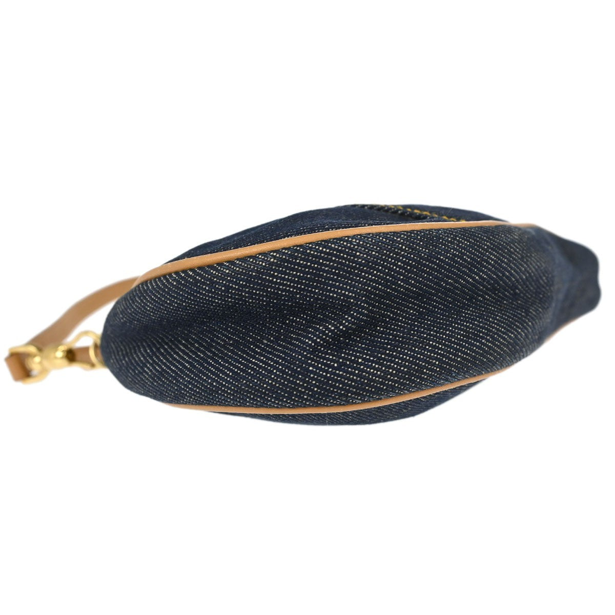 Christian Dior Vintage Saddle Denim, Navy, Denim, Handbag