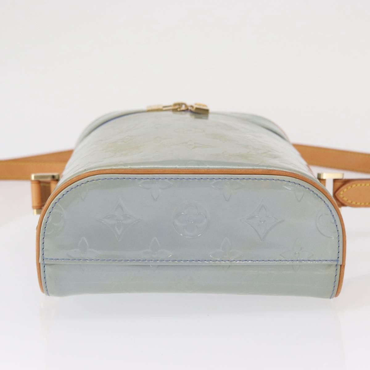 Louis Vuitton Sullivan Monogram Vernis, Blue, Patent Leather, Shoulder Bag