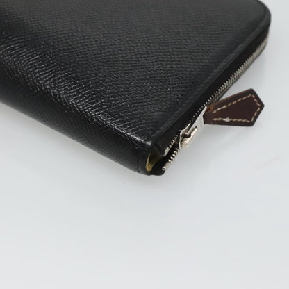 Hermes Azap Zip Around Silk'in Epsom, Black, Leather, Wallet