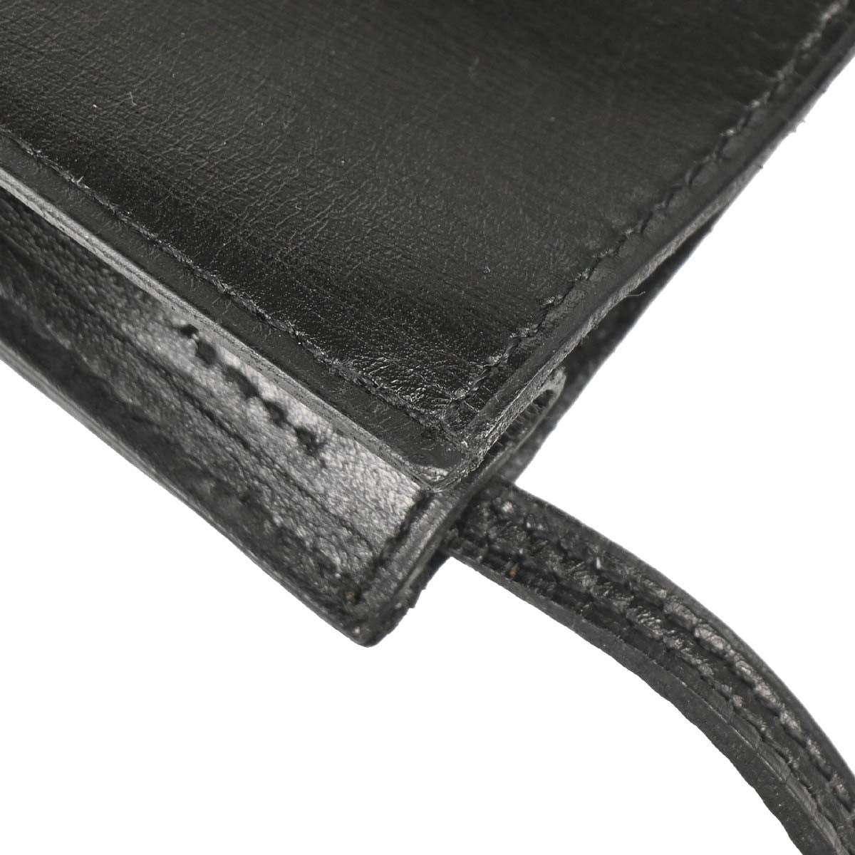 Hermes Onimaitou Pochette Box Calf, Black, Leather, Clutch