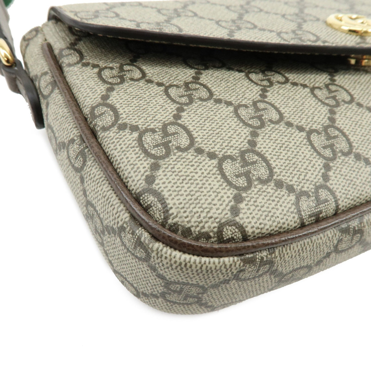 Gucci Ophidia Envelope Flap GG Coated Canvas, Beige, Canvas, Shoulder Bag