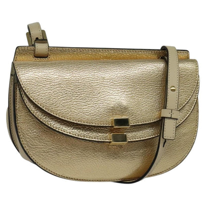 Chloe Georgia Leather, Gold, Leather, Shoulder Bag