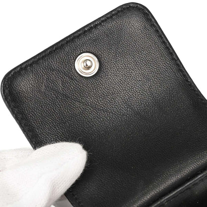 Chanel Lucky Symbols French Embossed Quilted Leather, Black, Leather, Wallet