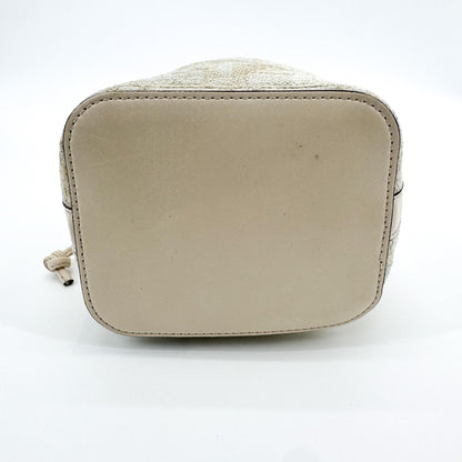 Fendi Mon Tresor Bucket Zucca Velvet Jacquard, Beige, Velvet, Handbag