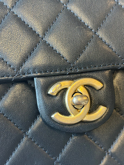 Chanel Chic Pearls Flap Clutch with Chain Quilted Lambskin, Black, Leather, Crossbody Bag