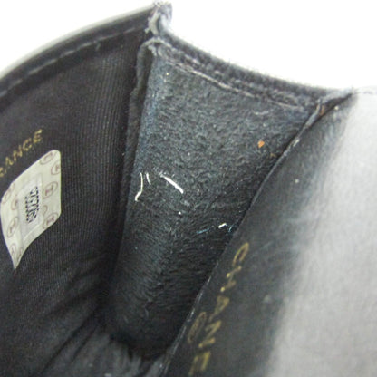 Chanel Key Pouch Patent, Black, Leather, Clutch