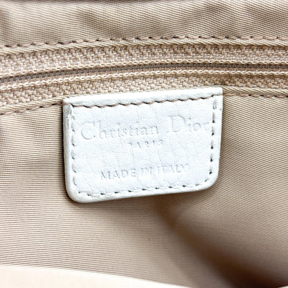 Christian Dior Vintage Trotter Street Chic Pocket Hobo Diorissimo Canvas, White, Canvas, Shoulder Bag