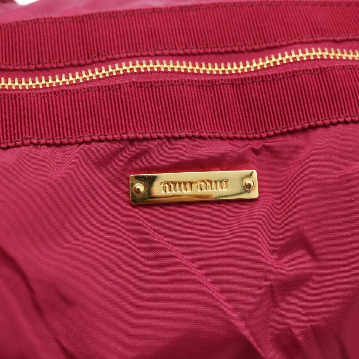 Miu Miu Tote Nylon, Pink, Nylon, Handbag