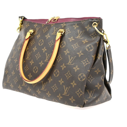 Louis Vuitton Pallas Tote Monogram Canvas with Leather, Brown, Leather, Handbag