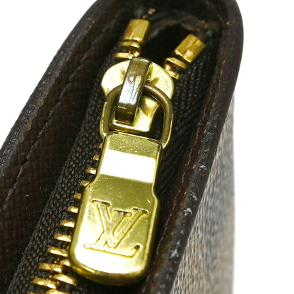 Louis Vuitton Porte-Monnaie Zippy Damier, Brown, Canvas, Wallet