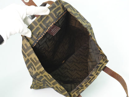 Fendi Convertible Zucca Canvas, Brown, Canvas, Tote Bag