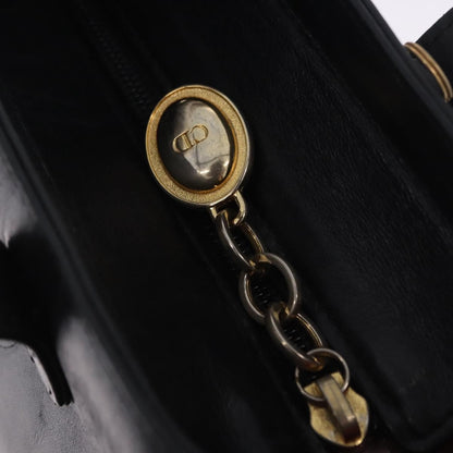 Christian Dior Vintage Lady Dior Leather, Black, Leather, Handbag