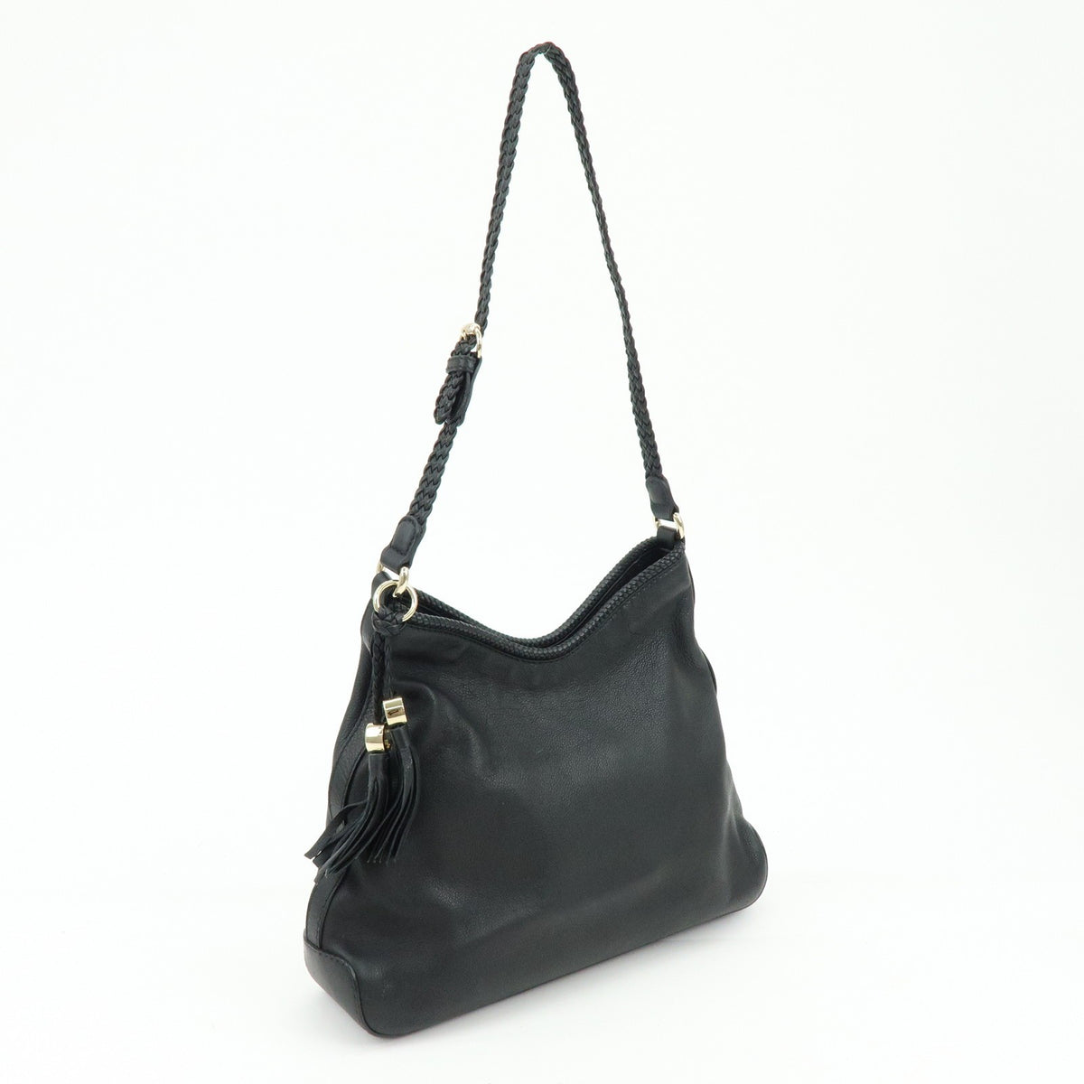 Gucci Marrakech Hobo Leather, Black, Leather, Shoulder Bag