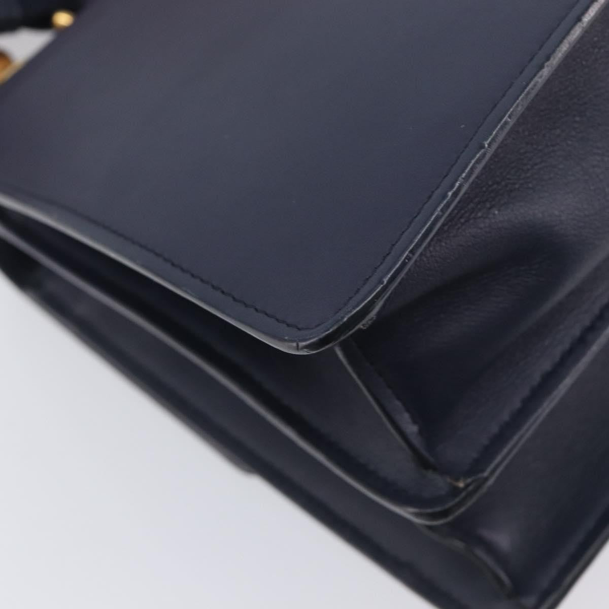 Gucci Dionysus Bamboo Top Handle Leather, Navy, Leather, Handbag