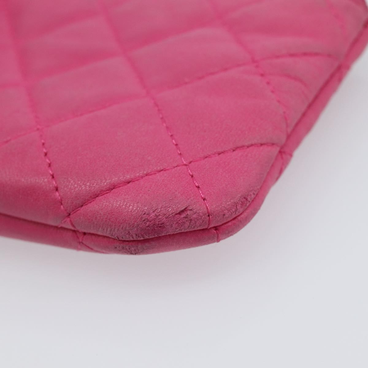 Chanel CC Zip Coin Purse Quilted Lambskin, Pink, Leather, Wallet