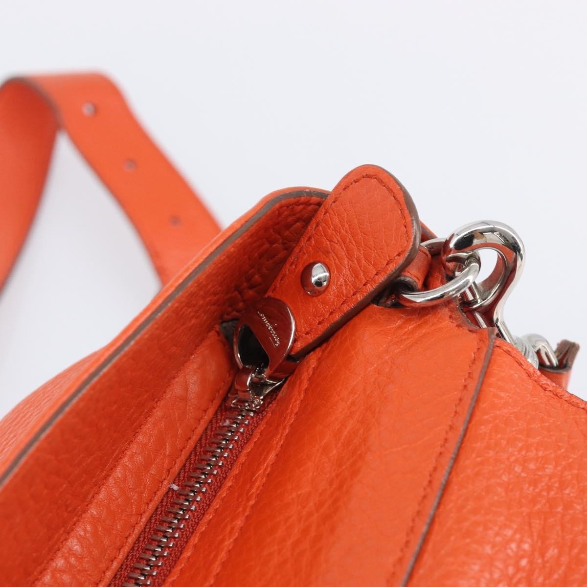 Salvatore Ferragamo Soft Sofia Leather, Orange, Leather, Tote Bag