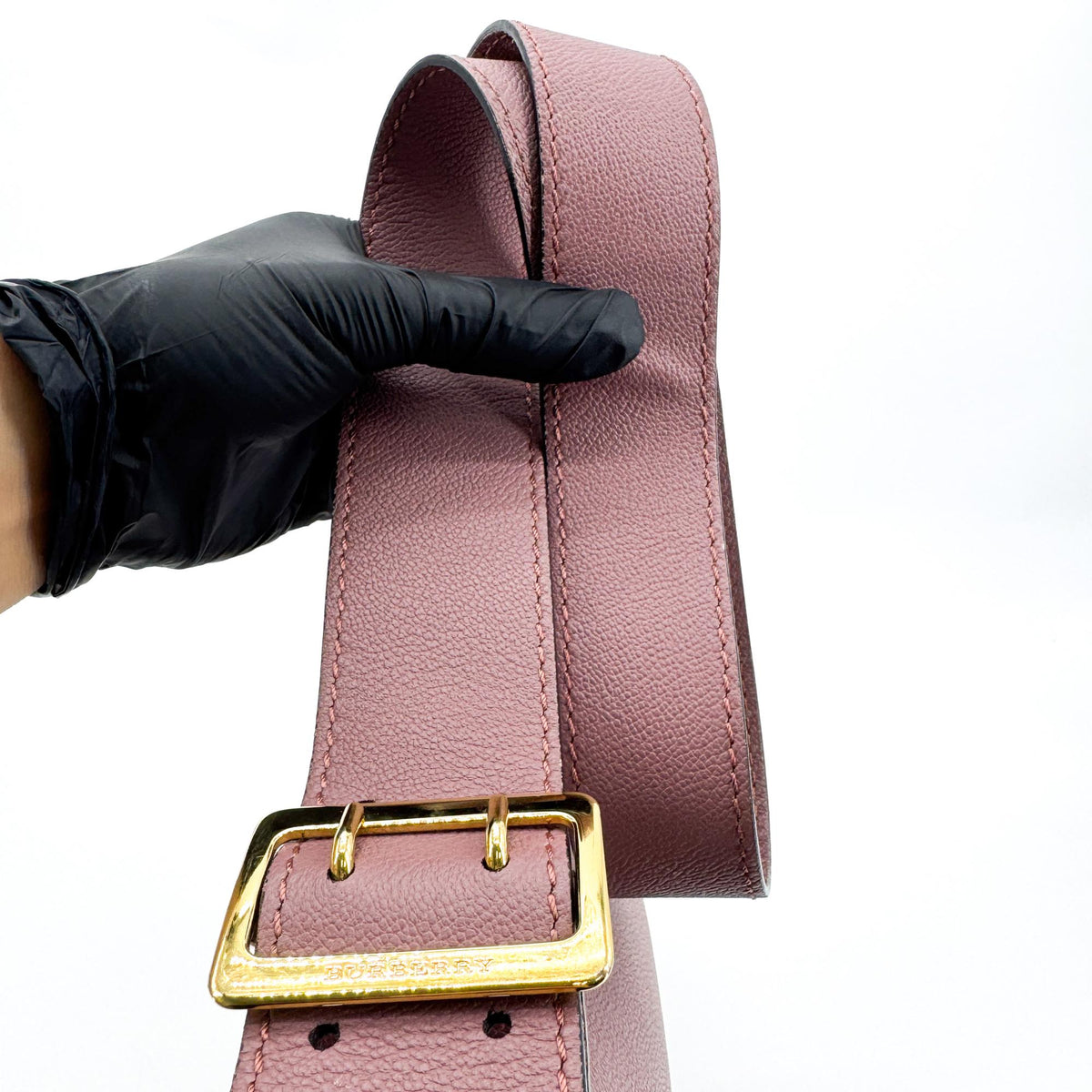 Burberry Helmsley Leather, Pink, Calfskin, Handbag