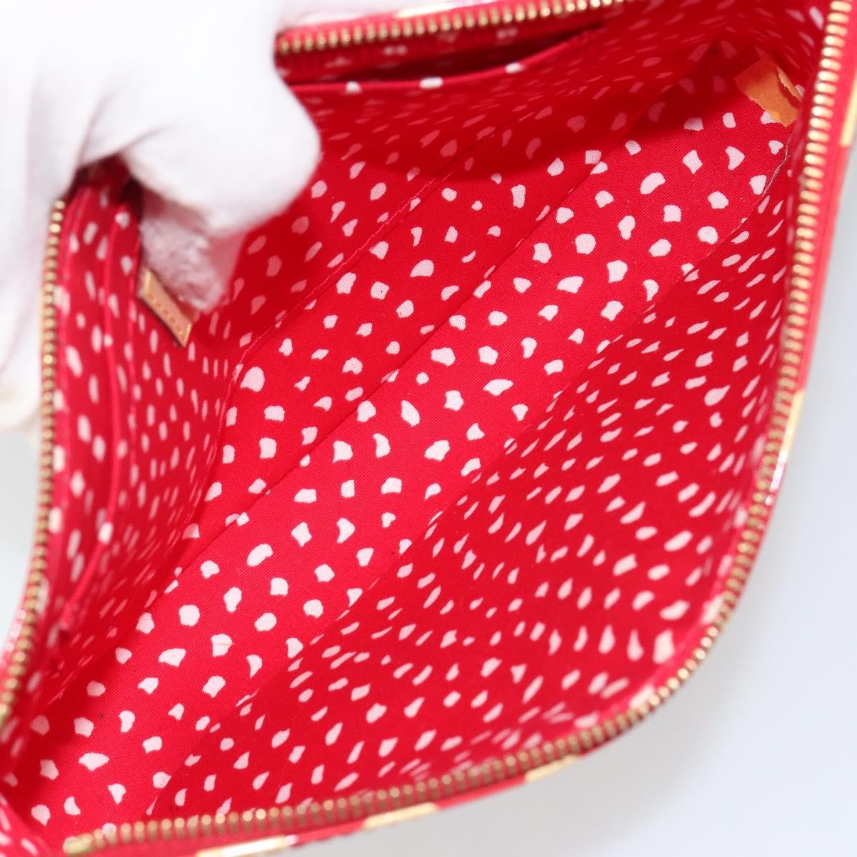 Louis Vuitton Pochette Accessoires Yayoi Kusama Painted Dots Monogram vernis, Red, Patent Leather, Clutch