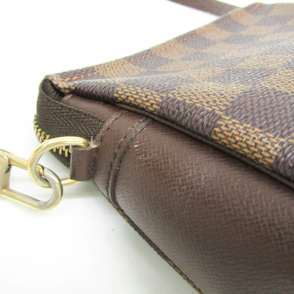 Louis Vuitton Trousse Make Up Damier, Brown, Canvas, Clutch