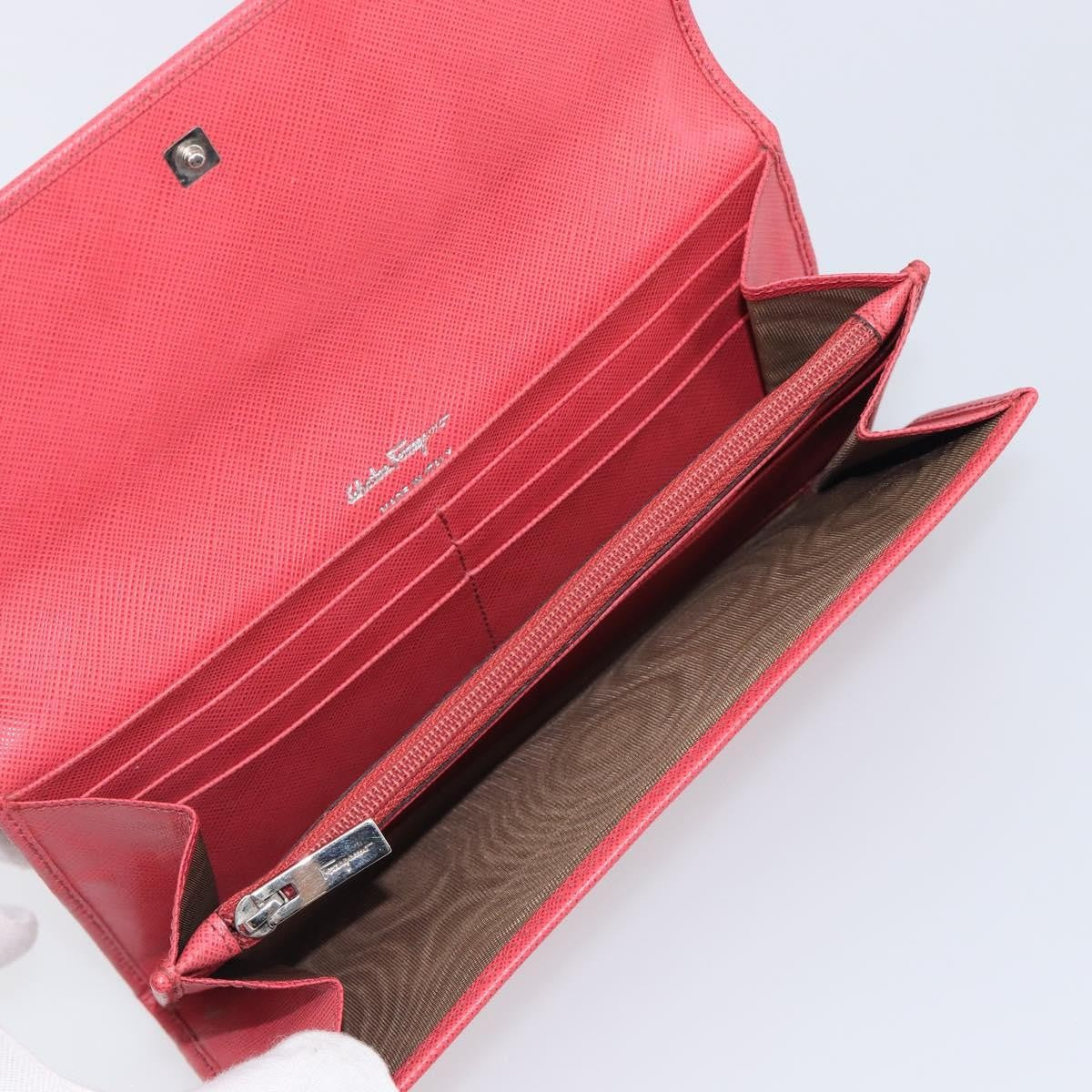 Salvatore Ferragamo Gancini Flap Saffiano Leather, Pink, Leather, Shoulder Bag