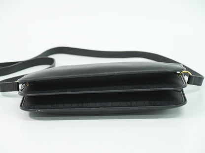 Christian Dior Shoulder Leather, Black, Leather, Shoulder Bag