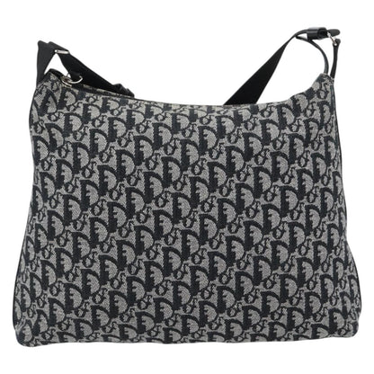 Christian Dior Vintage Trotter Messenger Diorissimo Canvas, Black, Canvas, Shoulder Bag