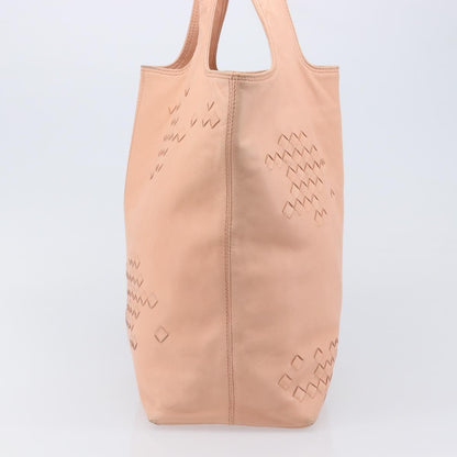 Bottega Veneta Regent Leather with Intrecciato Detail, Pink, Leather, Tote Bag