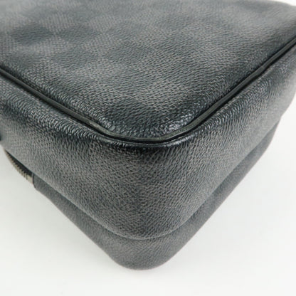 Louis Vuitton Rem Damier Graphite, Black, Canvas, Handbag