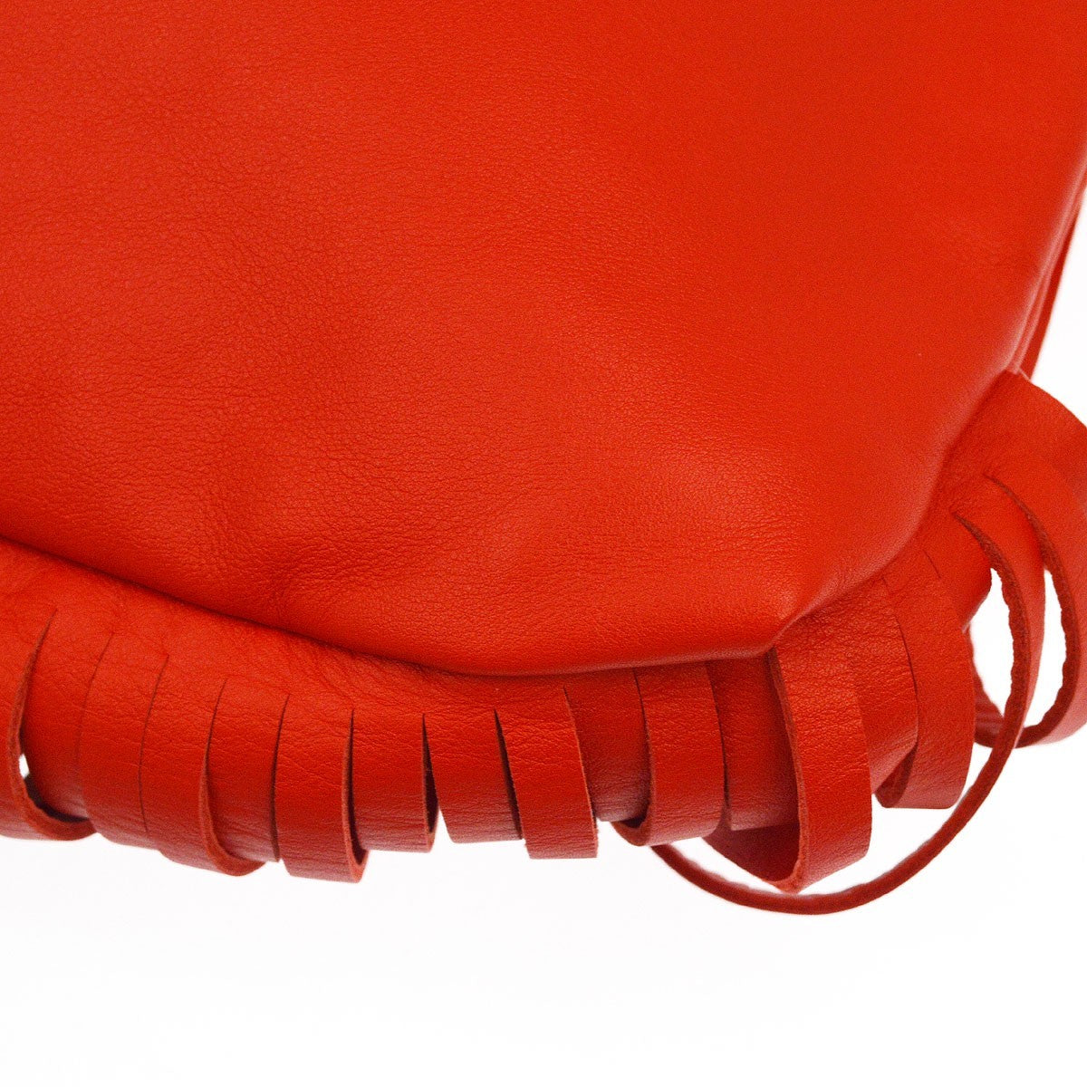 Bottega Veneta The Fringe Leather, Red, Leather, Clutch