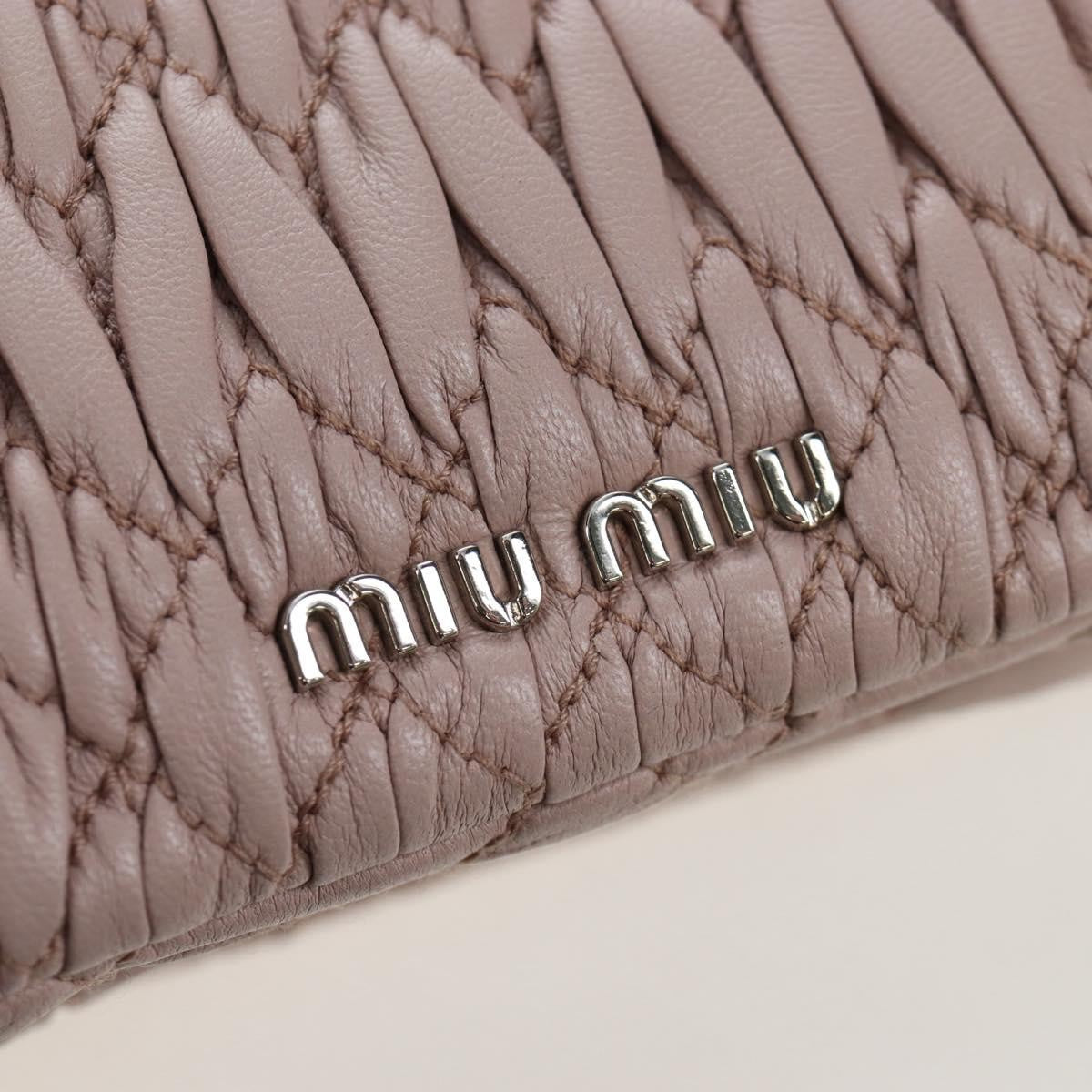 Miu Miu Crystal Clutch Matelasse Leather, Pink, Leather, Clutch