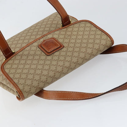 Celine Vintage Macadam Canvas and Leather, Beige, Canvas, Handbag