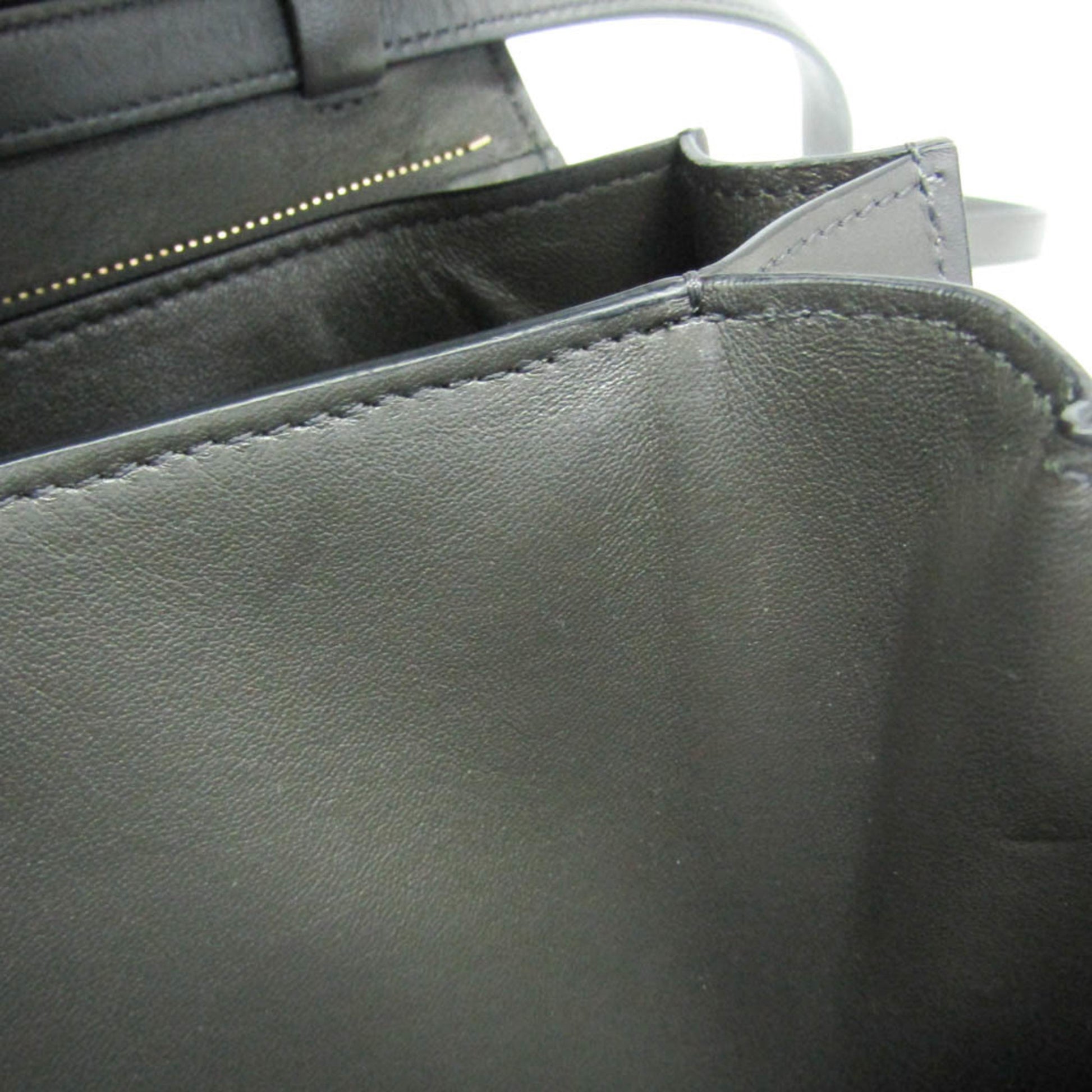 Celine Classic Box Smooth Leather, Gray, Leather, Handbag