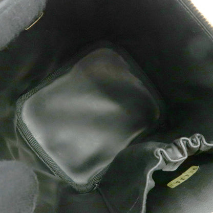 Chanel Vanity Leather, Black, Leather, Handbag