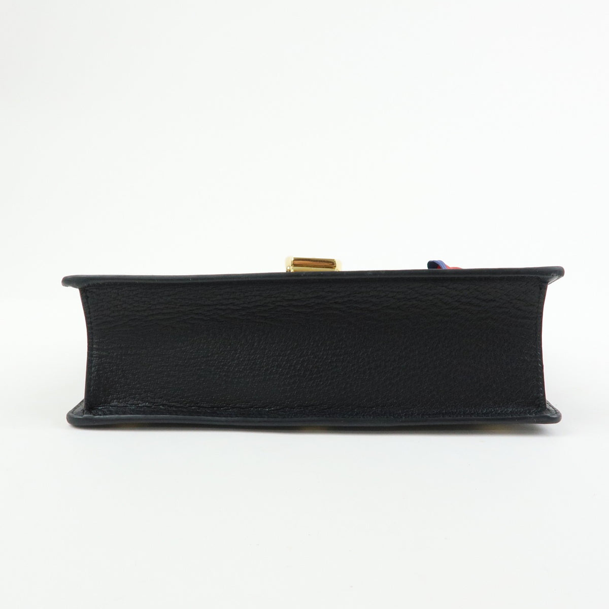 Gucci Sylvie Printed Leather, Black, Leather, Shoulder Bag