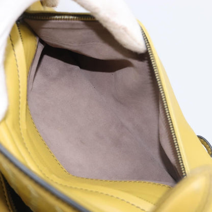 Bottega Veneta Monaco Nappa Leather With Intrecciato Detail, Yellow, Leather, Handbag