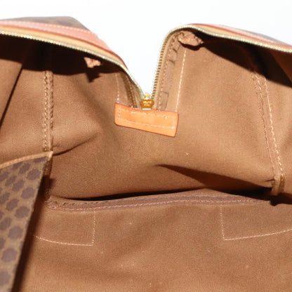 Celine Vintage Duffle Canvas and Leather, Brown, Canvas, Travel Bag