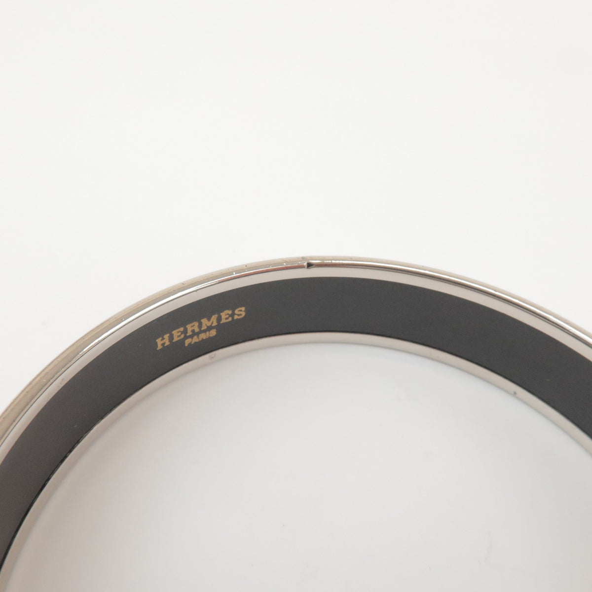 Hermes Caleche Bangle Enamel, Silver, Silver Plated, Bracelet