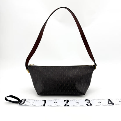 Saint Laurent Le Monogramme Monogram All Over Coated Canvas and Leather, Black, Canvas, Shoulder Bag