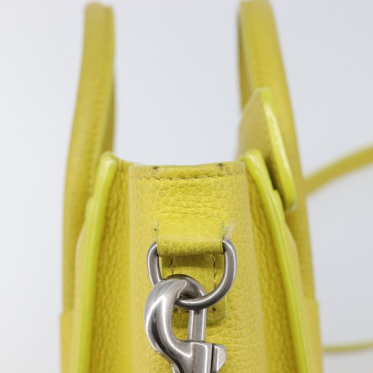 Celine Luggage Grainy Leather, Yellow, Leather, Handbag