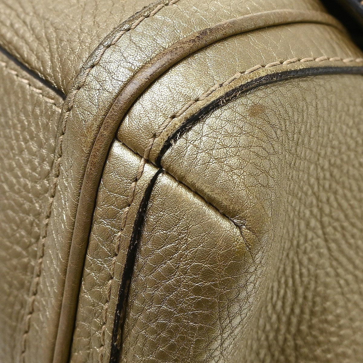 Gucci Bella Flap Leather, Gold, Leather, Shoulder Bag