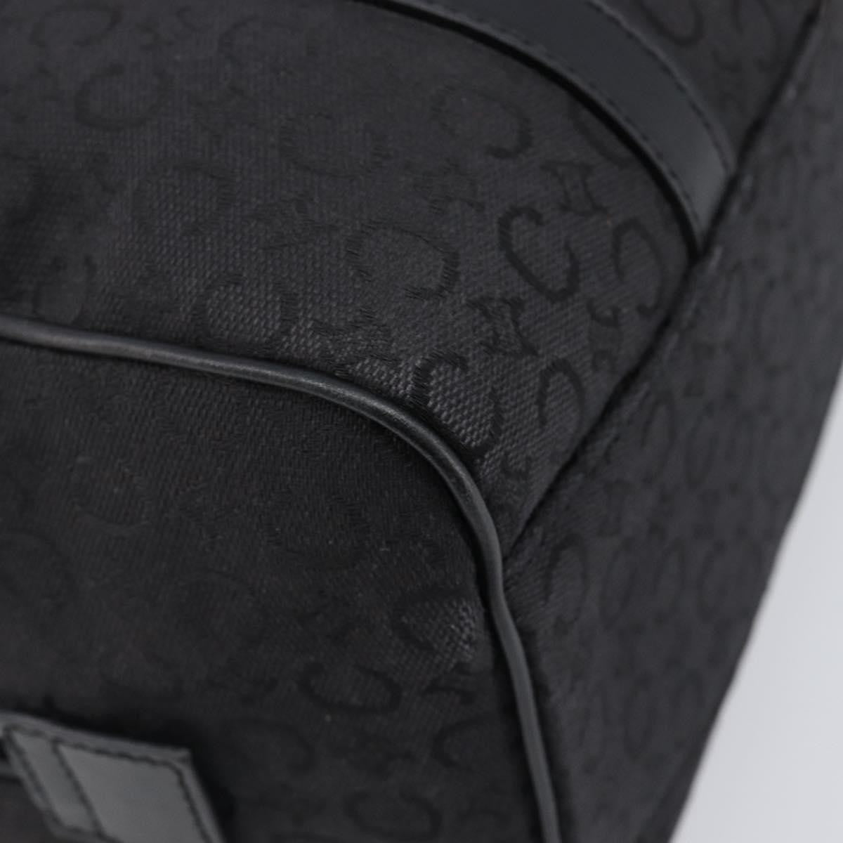 Celine Boston C Macadam Canvas, Black, Canvas, Handbag