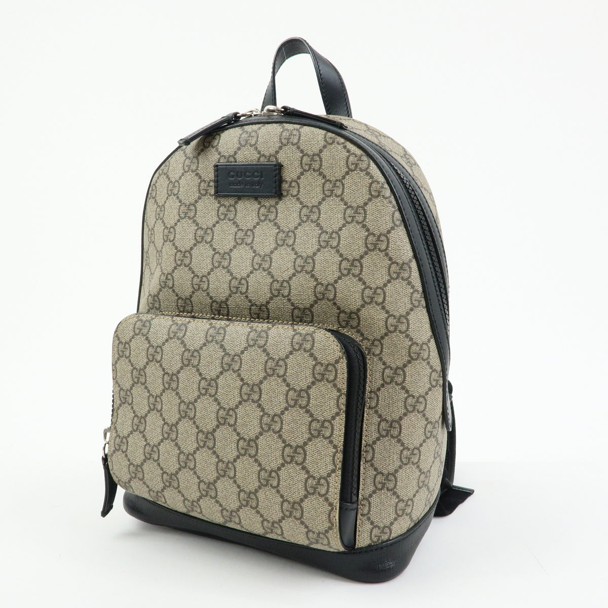 Gucci Zip Pocket GG Coated Canvas, Beige, Canvas, Backpack