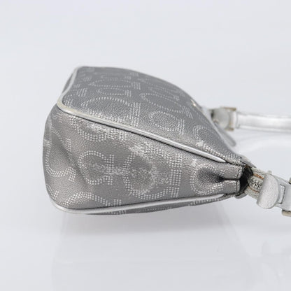 Salvatore Ferragamo Gancini Leather, Silver, Leather, Crossbody Bag