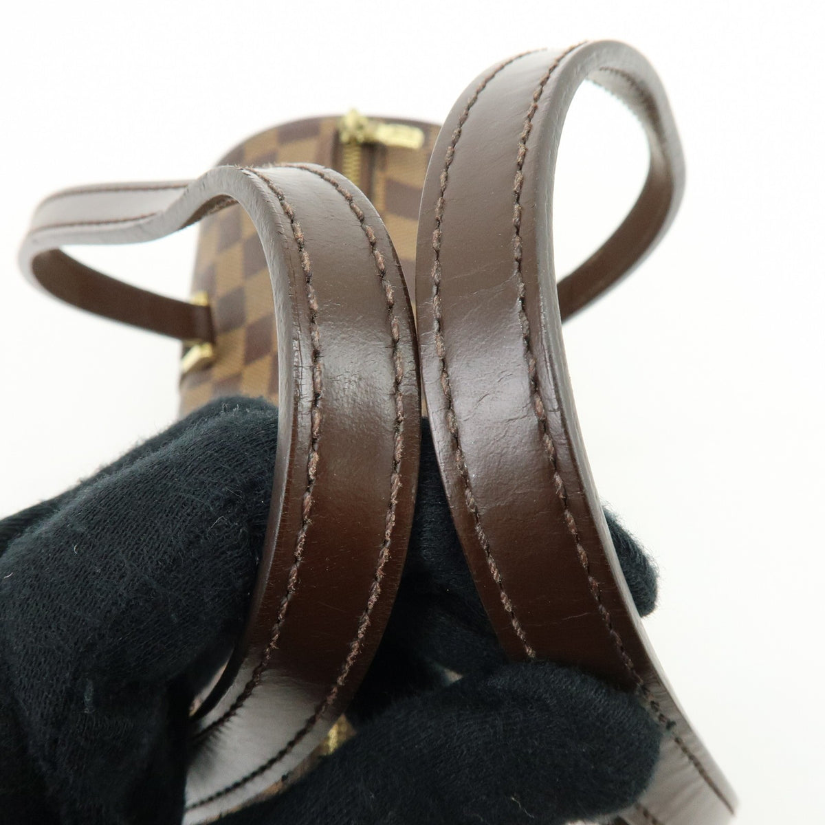 Louis Vuitton Papillon Damier Ebene, Brown, Canvas, Handbag