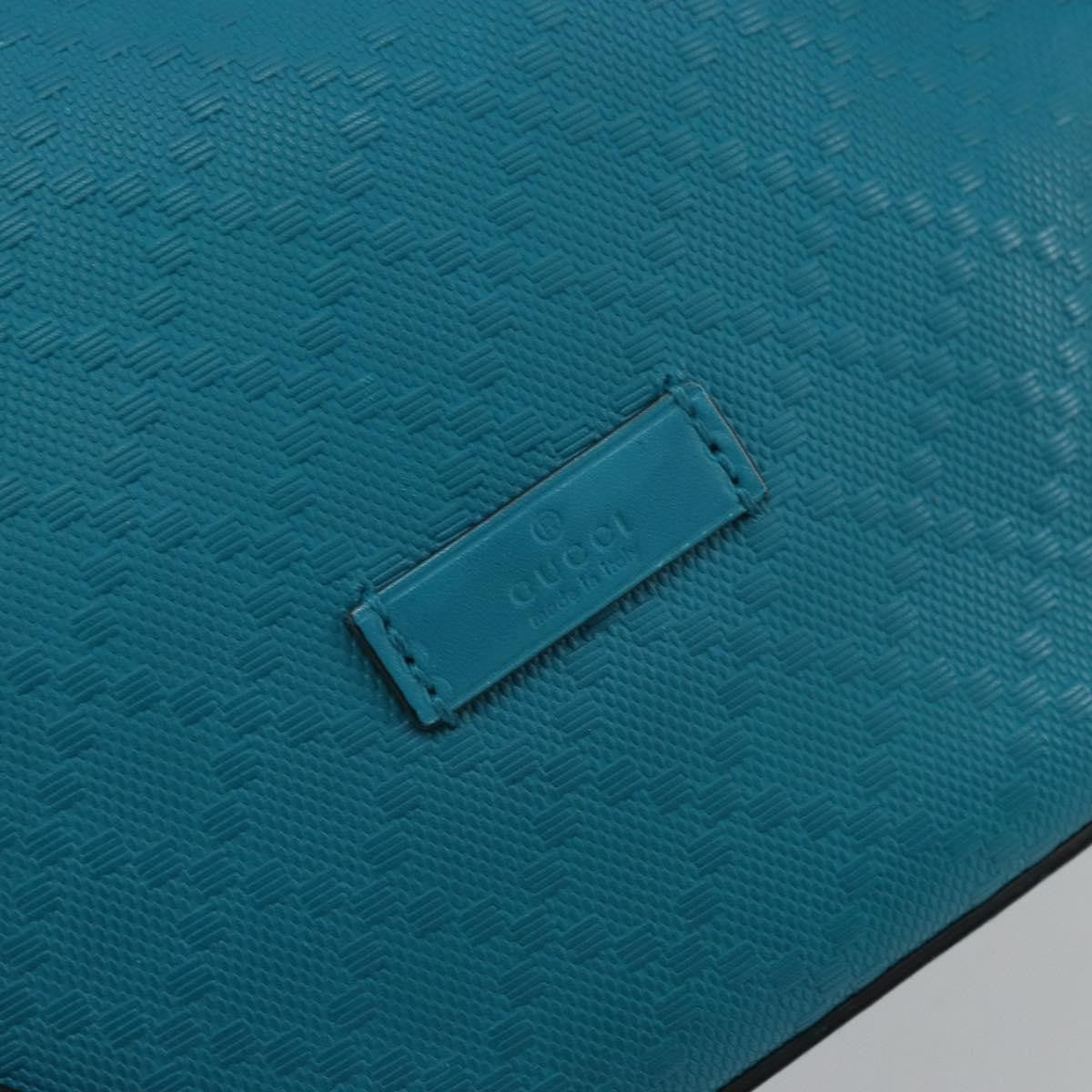 Gucci Bright Bucket Diamante Leather, Blue, Leather, Shoulder Bag