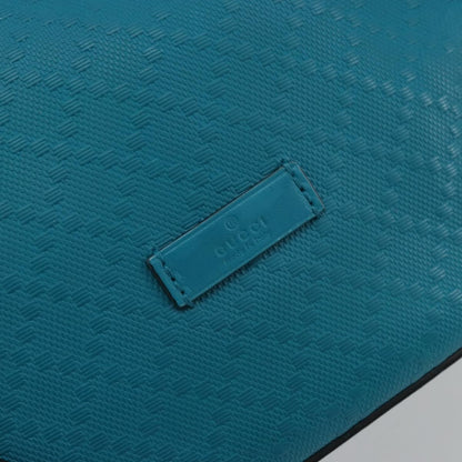 Gucci Bright Bucket Diamante Leather, Blue, Leather, Shoulder Bag