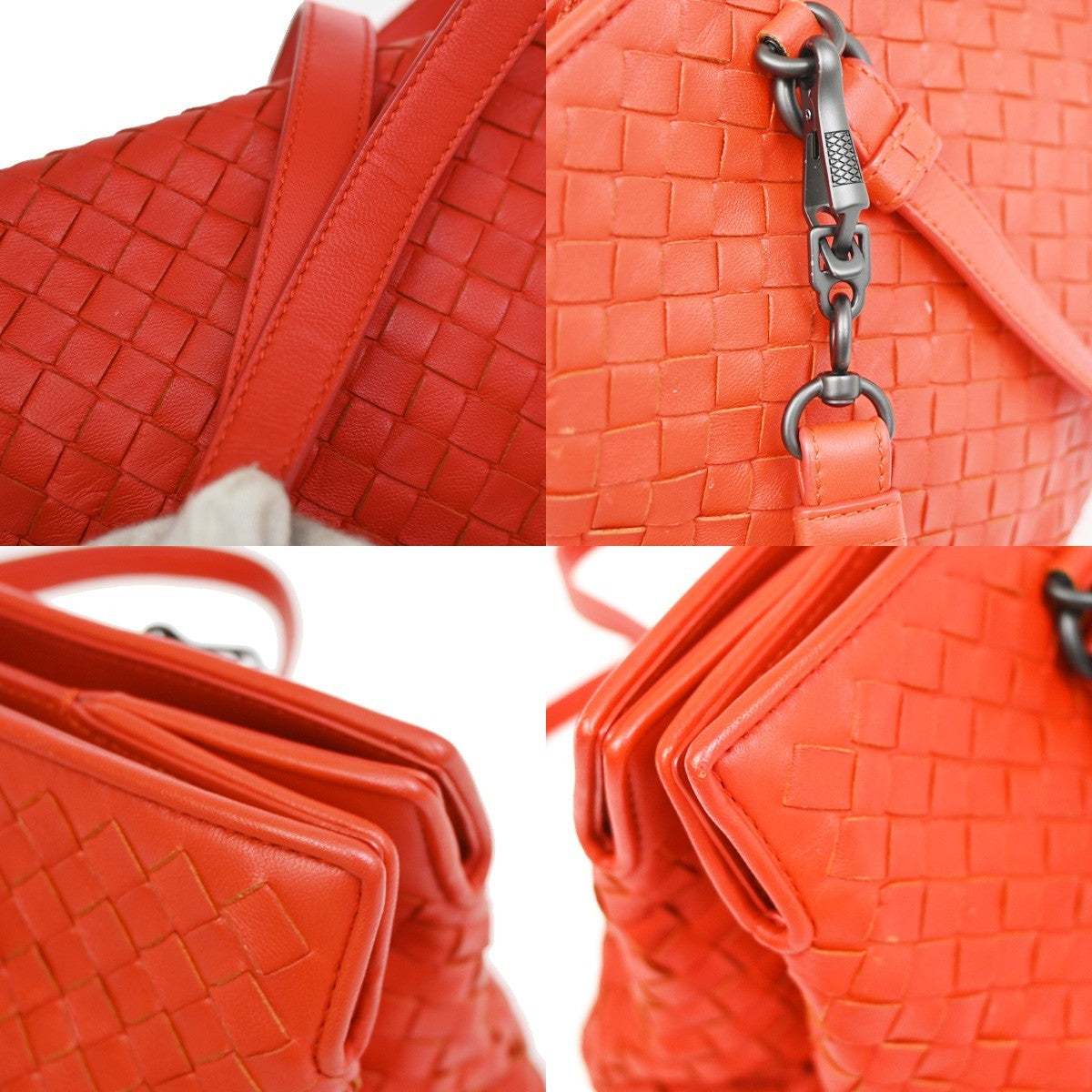 Bottega Veneta 2-Pocket Convertible Tote Intrecciato Nappa, Red, Leather, Tote Bag