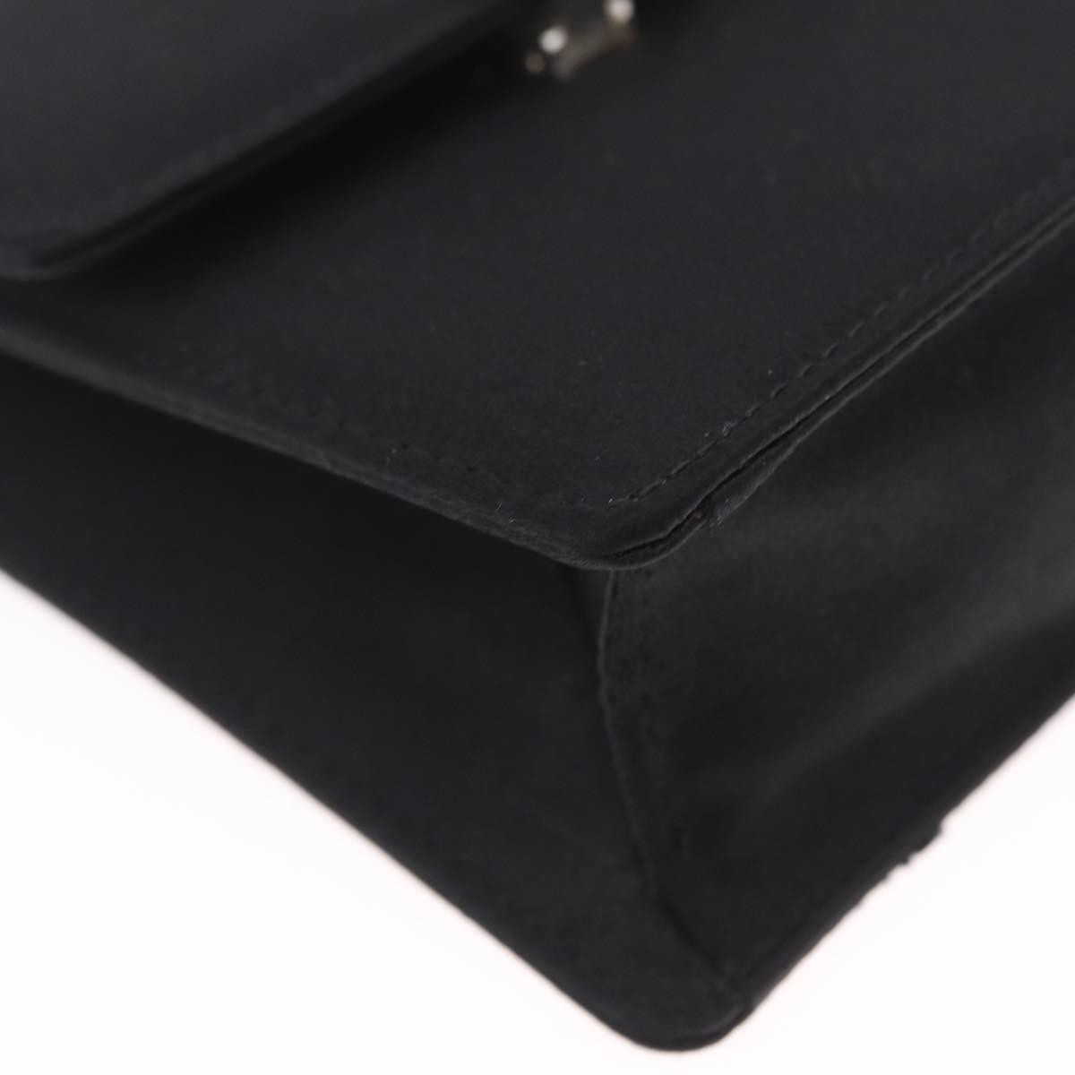 Bvlgari Shoulder Satin, Black, Satin, Shoulder Bag