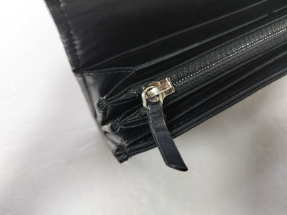 Chanel Boy Flap Quilted Lambskin, Black, Leather, Wallet